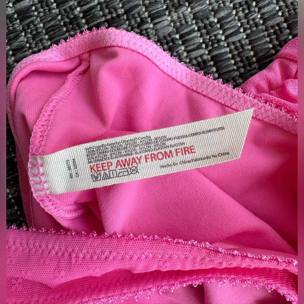 NWOT Free People Intimately Forever Young Bodysuit-Pink Wink